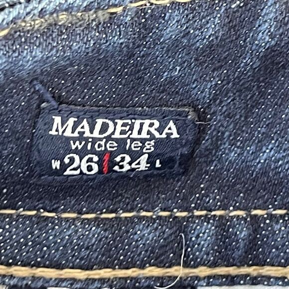 MEK Denim Madiera Wide Leg Jeans Sz 26 X 34 - Picture 6 of 13